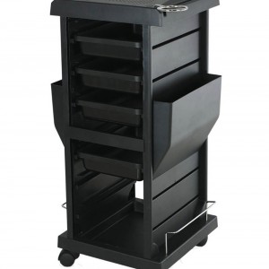  Hairdressing trolley, plastic with shelves