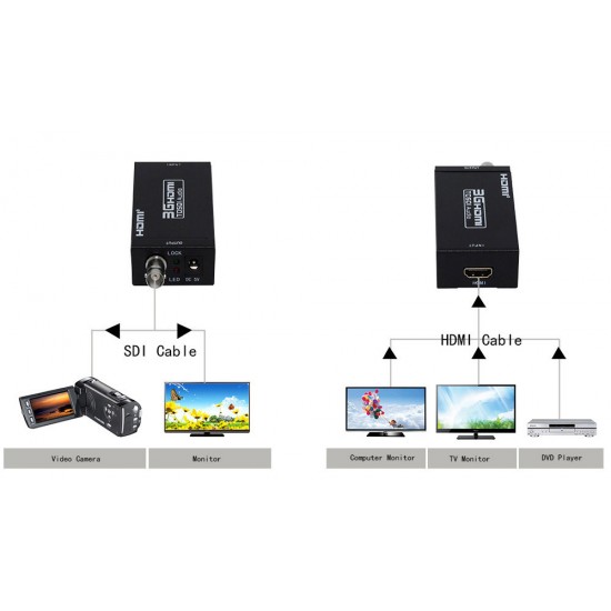 Конвертер 3G SDI - HDMI видео и аудио конвертер, передача сигнала по коаксиальному кабелю 1080P, Full HD, 952724951, Фото/видео оборудование,   Гаджеты и аксессуары,Электроника ,Фото/видео оборудование, купить в Украине
