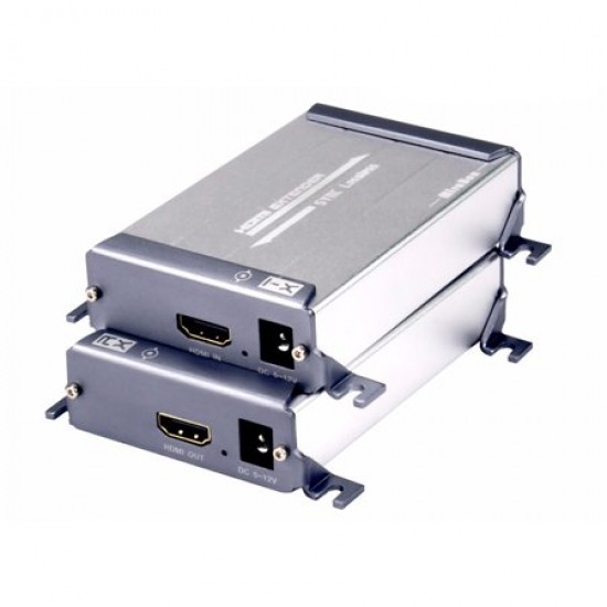 Overdracht van audio, video, IR-signaal (afstandsbediening) via coaxkabel 300 m HDMI audio video extender met IR-952724951-Securit-Elektronica
