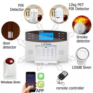 Set of wireless GSM alarm system GSM SMS Autonomous alarm system for garage, for cottage, for apartment