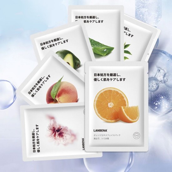Fruchtmaske Lanbena für Gesicht Japanische erweiterte Formel - mit Orangenextrakt-952732789-Lanbena-Schönheit und Gesundheit. Alles für Schönheitssalons