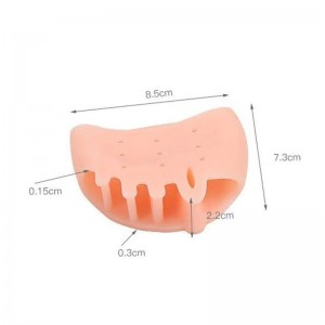 Manguito-braçadeira para o metatarso, prefigurado, com divisor de 5 dedos, 3in1, proteção óssea
