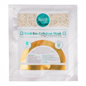 Kollagenmaske Gold Bio-Cellulose-Maske + Kollagen und Hyaluronsäure, SPANI, 45 ml