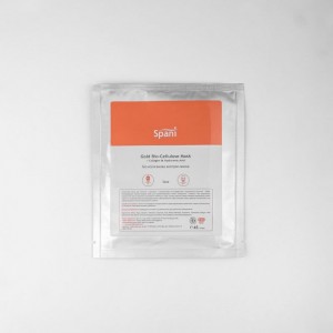 Collageenmasker Goud Bio-Cellulose Masker + Collageen & Hyaluronzuur, SPANI, 45 ml
