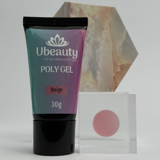 Acrylgel Ubeauty beige, polygel, beige, Nude, Tube 30 ml, polygel, multigel, combigel-2468-Ubeauty-Tout pour la manucure