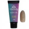 Ubeauty Polygel with Shimmer Gold 60 ml, Camouflage Acrylic Gel with Sequins Skirt, sparkling, gold-952732992-ubeauty-Everything for manicure