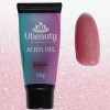 Ubeauty poly gel Shimmer Red 60 ml, acrylique camouflage à paillettes, mousseux, rouge-952732992-Ubeauty-Tout pour la manucure