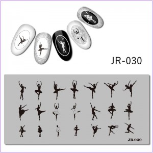 JR-030 Nageldrukplaat Ballet Ballerina Dans