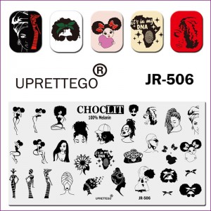 JR-506 Nail Printing Plate Girls Fashion Hairstyles Hair Bows Butterflies Cap