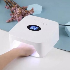128W Rechargeable UV Nail Lamp, Gel Polish Dryer, Manicure Pedicure Nail Dryer, Rechargeable, UVLED 365 + 405 + 610 nm