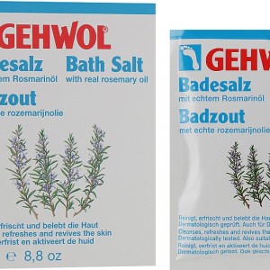 Badzout met rozemarijnolie om vermoeidheid van de benen te verlichten - Gehwol Badensalz / Bath salt